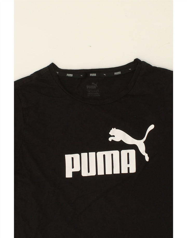 PUMA Womens Graphic T-Shirt Top UK 14 Medium Black Vintage Puma and Second-Hand Puma from Messina Hembry 