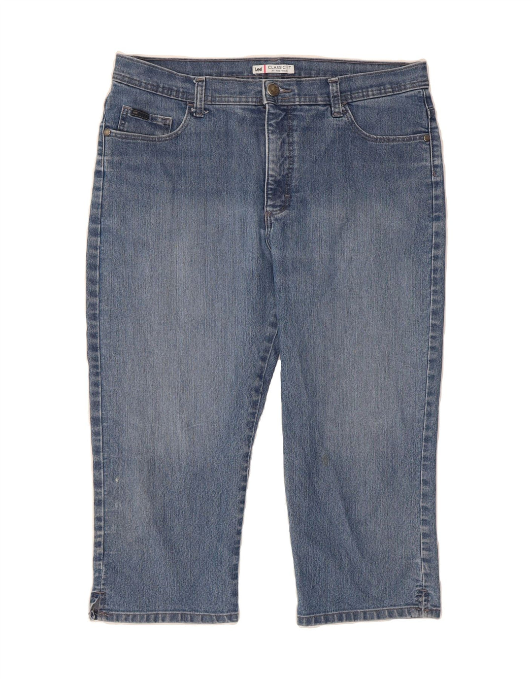 LEE Womens Classic Fit Straight Capri Jeans W36 L20 Blue Vintage Lee and Second-Hand Lee from Messina Hembry 