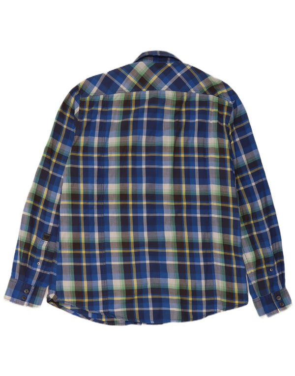 Camicia in flanella da uomo Esprit 2XL cotone a quadri blu