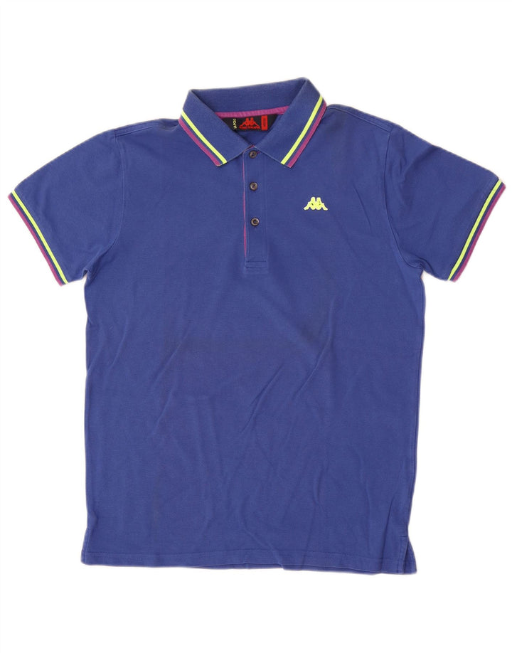 Kappa Mens Polo Shirt Medium Blue Striped