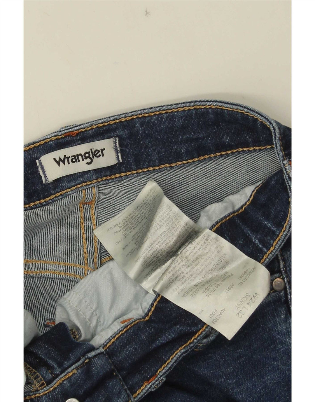 Wrangler Womens Skinny Jeans W24 L32 Blue