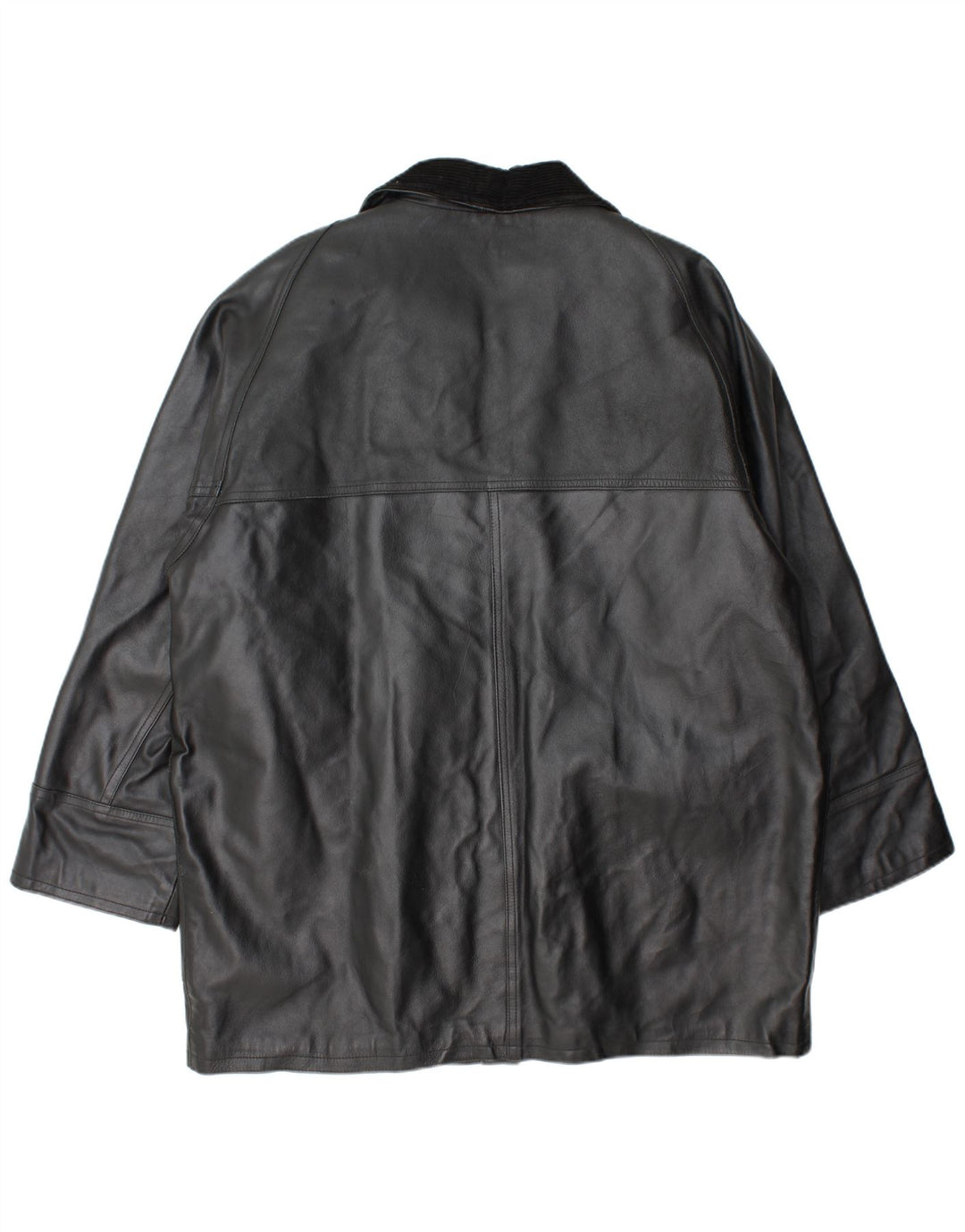 La Griffe Womens Leather Coat IT 54 3XL Black Leather