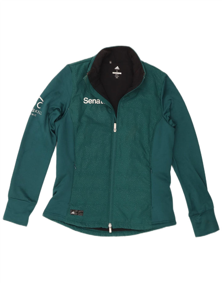 Adidas Mens Graphic Tracksuit Top Jacket Small Green Polyester