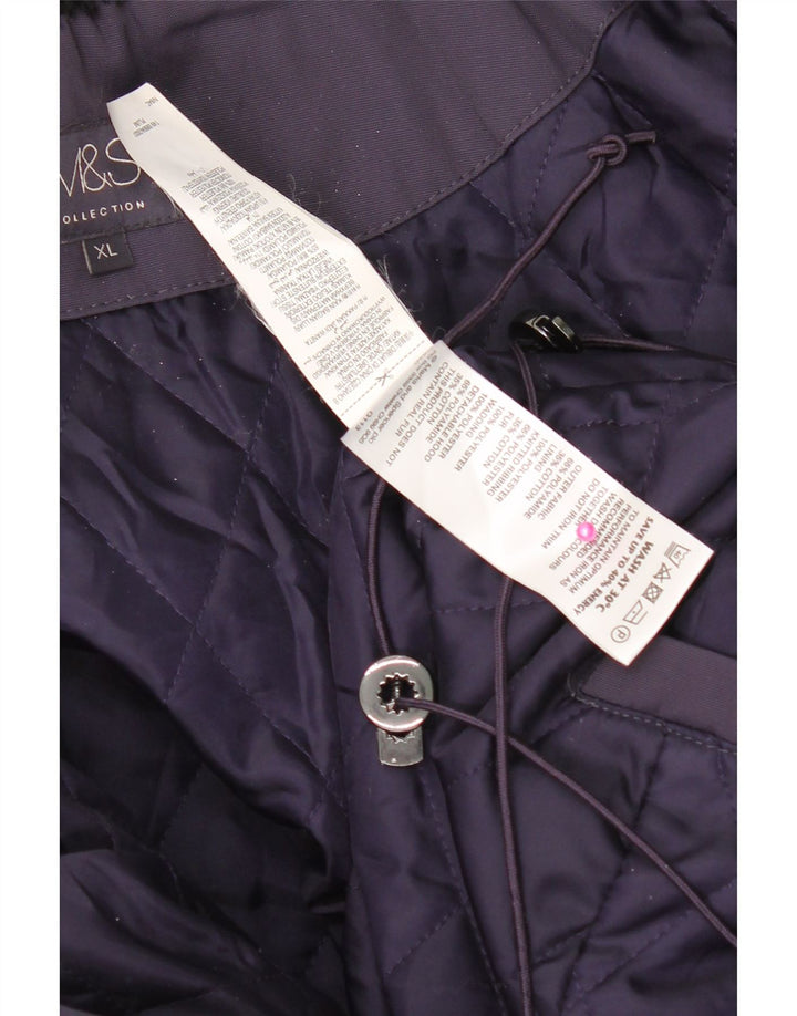 Marks & Spencer Womens Padded Coat UK 18 XL Purple Polyamide