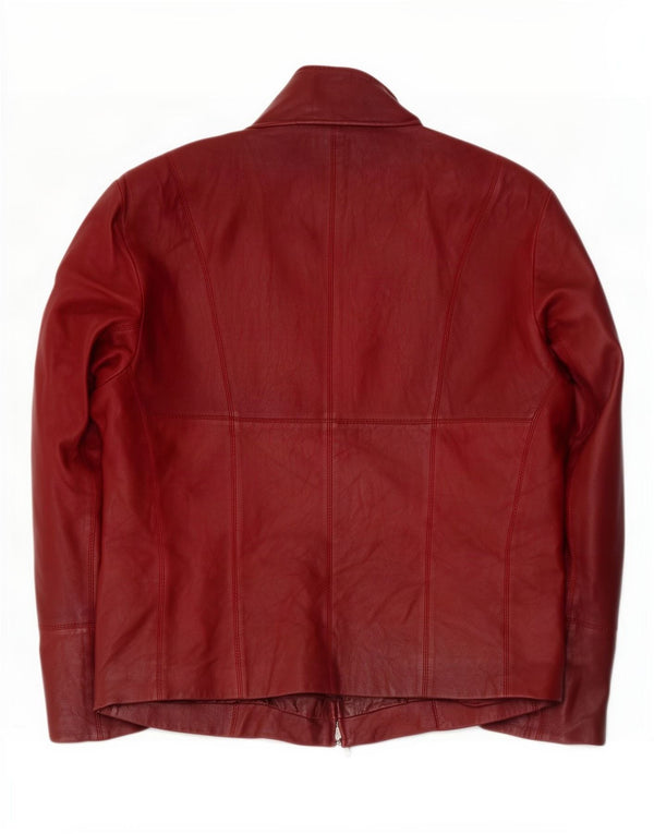 Vintage dame læderjakke IT 44 Medium Burgundy