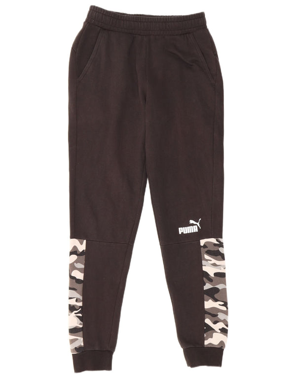 Calça de treino masculina Puma Joggers pequeno algodão camuflado preto