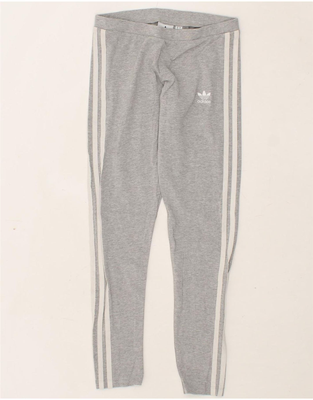 ADIDAS Womens Leggings UK 10 Small Grey Cotton Vintage Adidas and Second-Hand Adidas from Messina Hembry 
