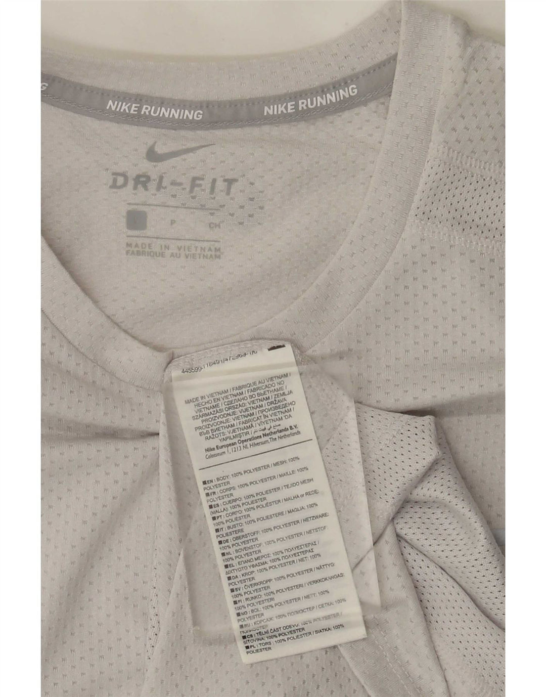 Nike herre Dri Fit T-shirt top lille grå polyester