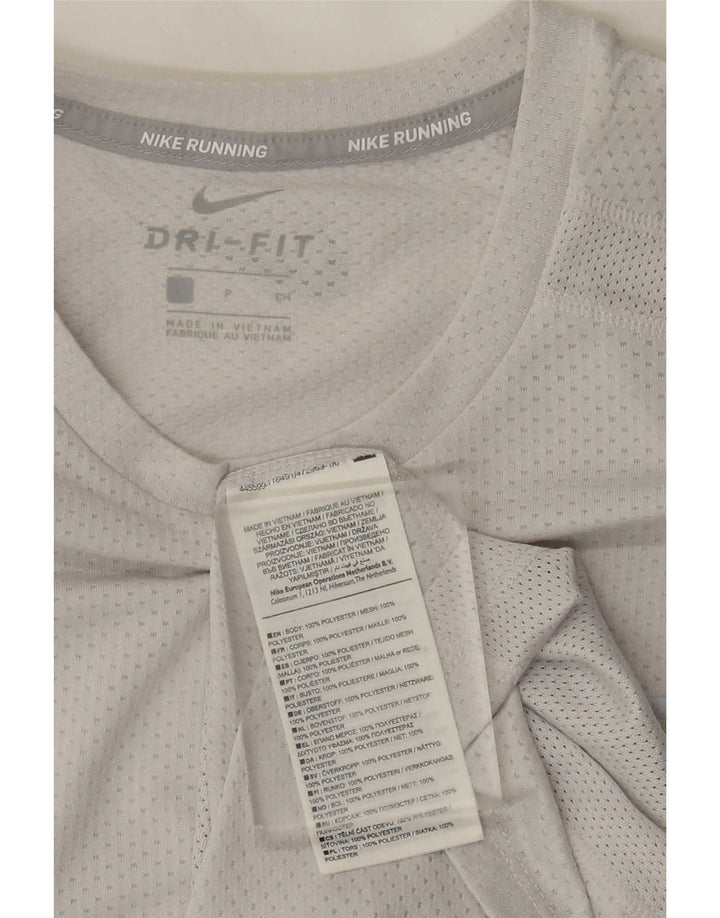 Nike herre Dri Fit T-shirt top lille grå polyester