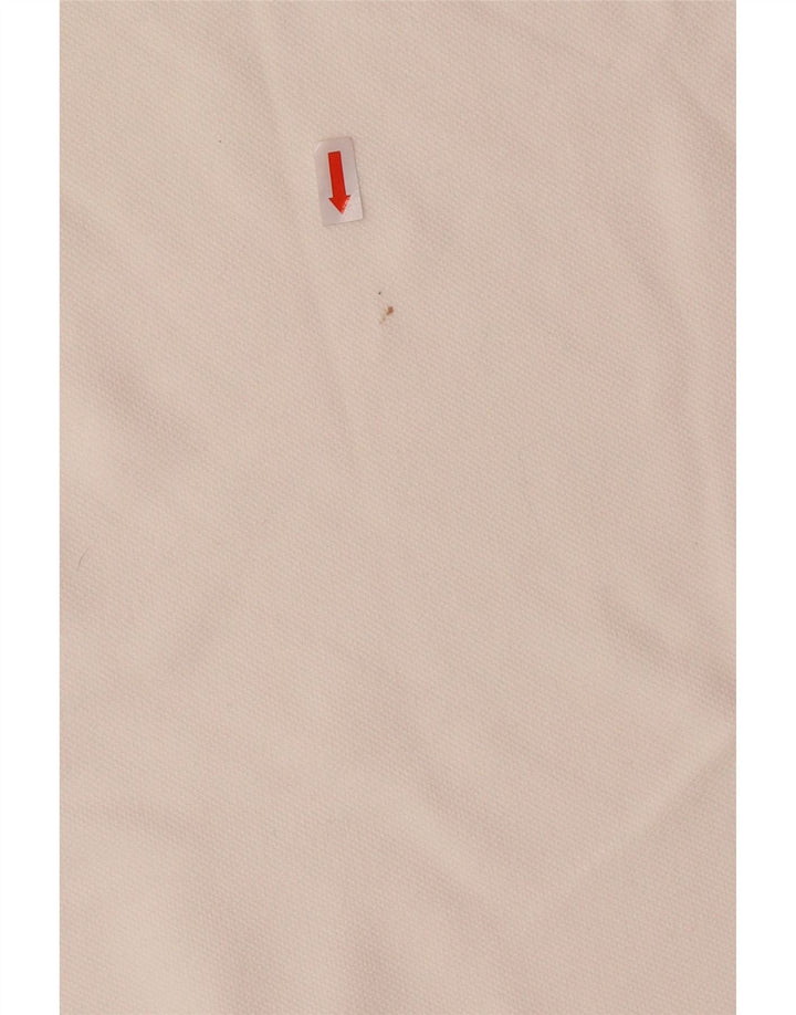 LEE Mens Polo Shirt Large White Cotton