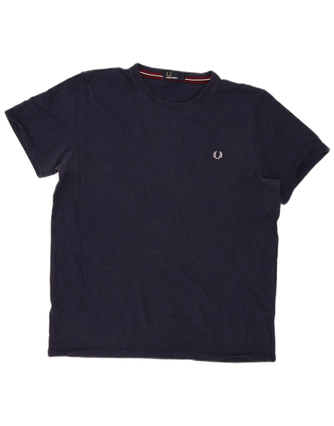 Fred Perry Mens T-Shirt Top Large Navy Blue Cotton