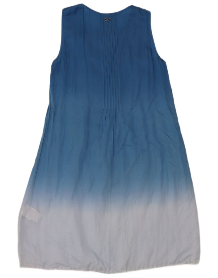 Marlboro Classics Damen Basic Kleid EU 42 Große blaue Batik-Seide