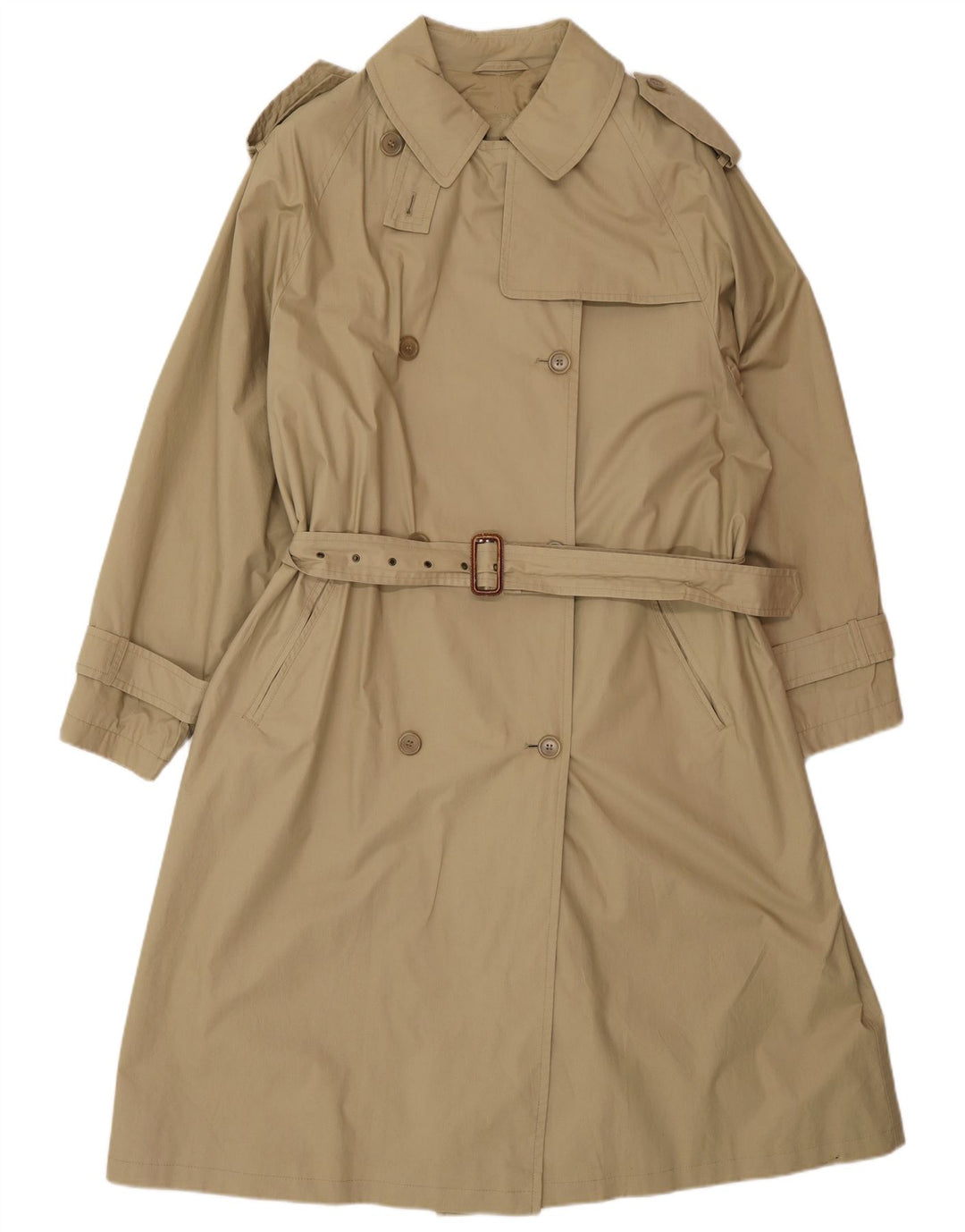 Ombraluce Womens Oversized Trench Coat UK 14 Medium Beige Cotton