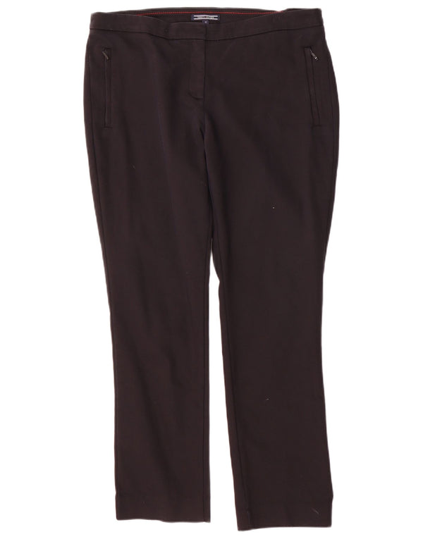 Tommy Hilfiger Slim Chino-Hose für Damen, US 10, Größe L, W34, L28, schwarzes Nylon
