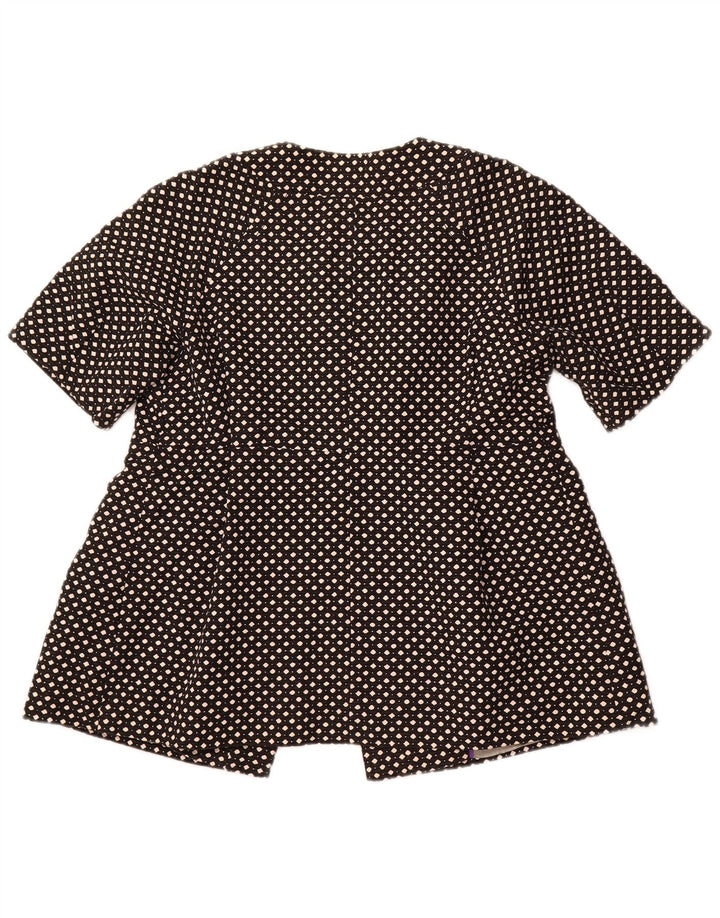 J. CREW Womens 1 Button Blazer Jacket US 12 Large Black Spotted