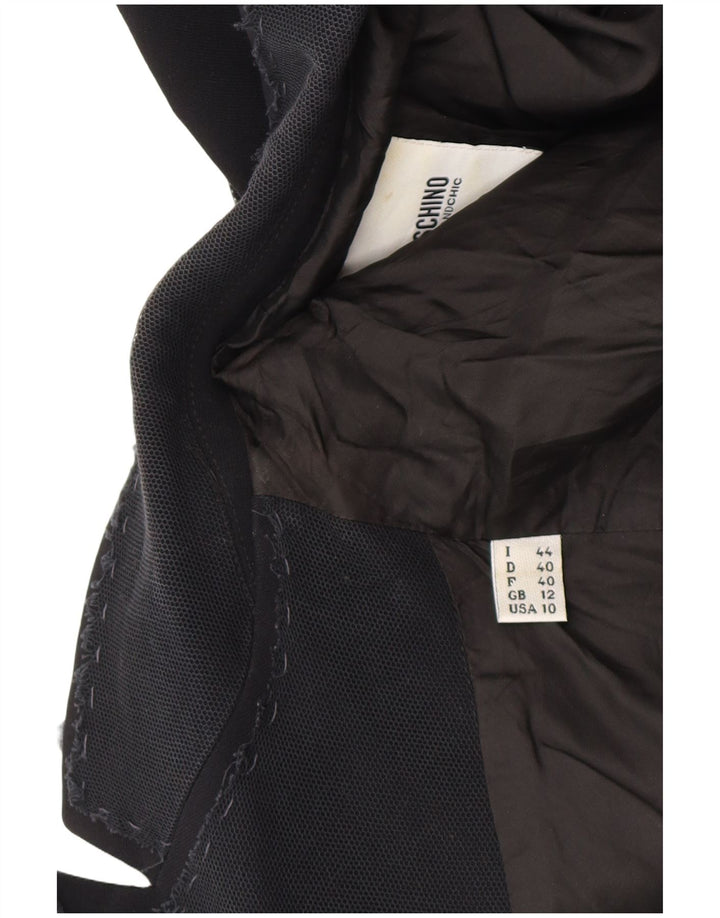 Moschino Womens Cheap and Chic Blazer Jacke UK 12 Medium Black Rayon