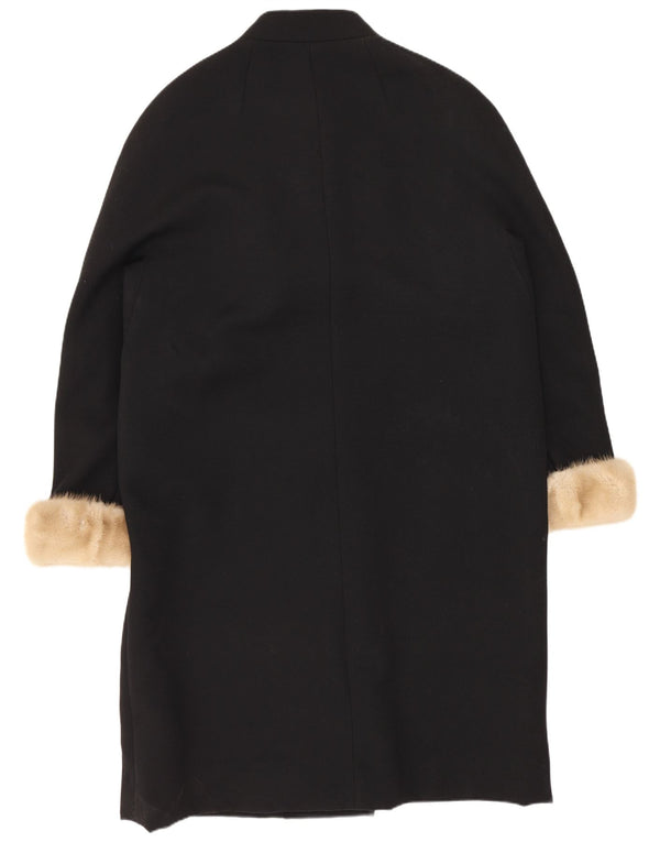 Louisoder Manteau Femme UK 12 Laine Vierge Noir Moyen
