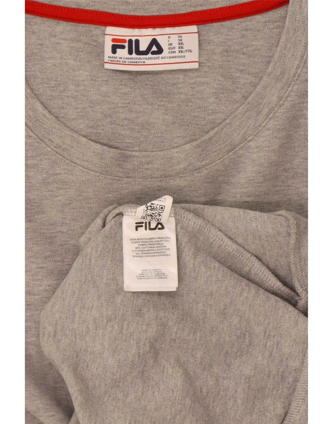 Fila Herre Sweatshirt Jumper 2XL Grå Bomuld