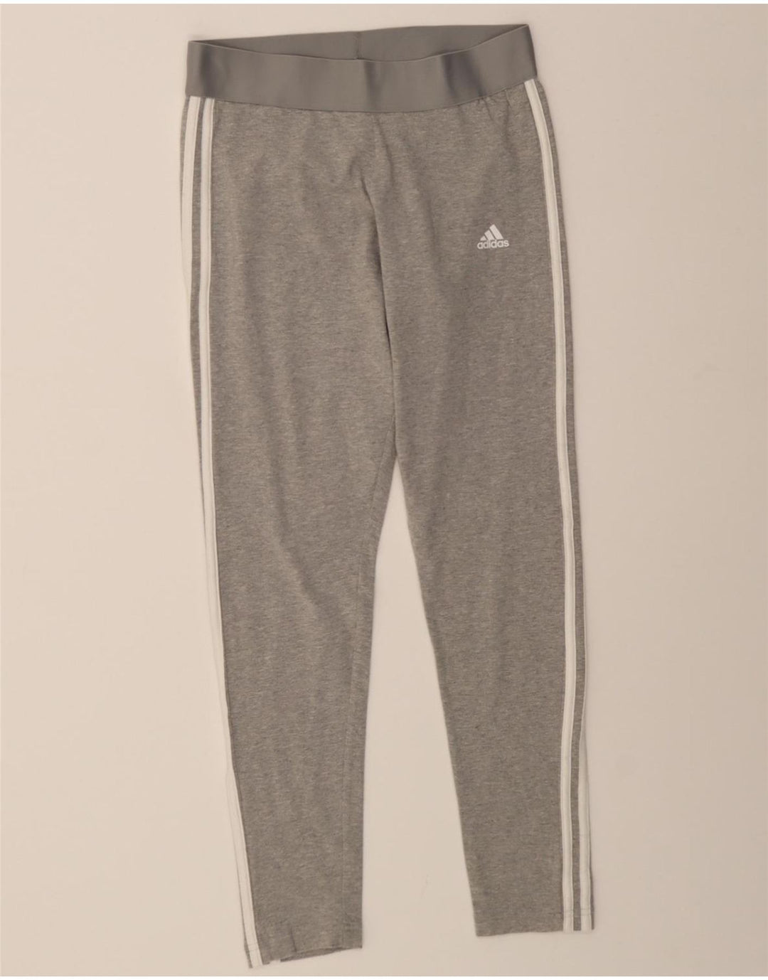ADIDAS Womens Leggings UK 12/14 Medium Grey Vintage Adidas and Second-Hand Adidas from Messina Hembry 