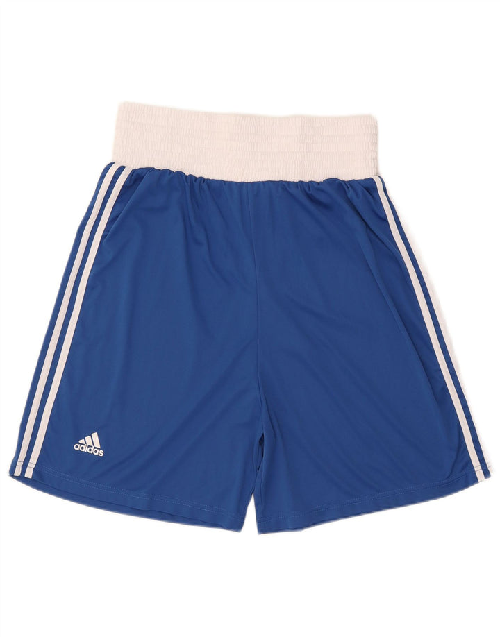Adidas Mens Boxing Sport Shorts Large Blue Colourblock Polyester