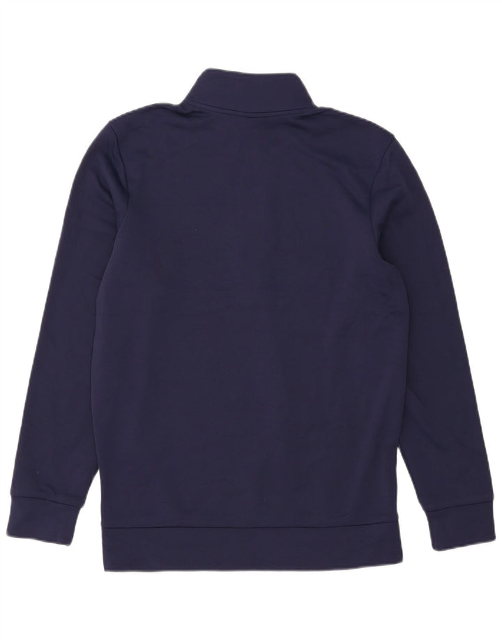 Under Armour Mens Zip Neck Sweatshirt Jumper Small Navy Blue Polyester