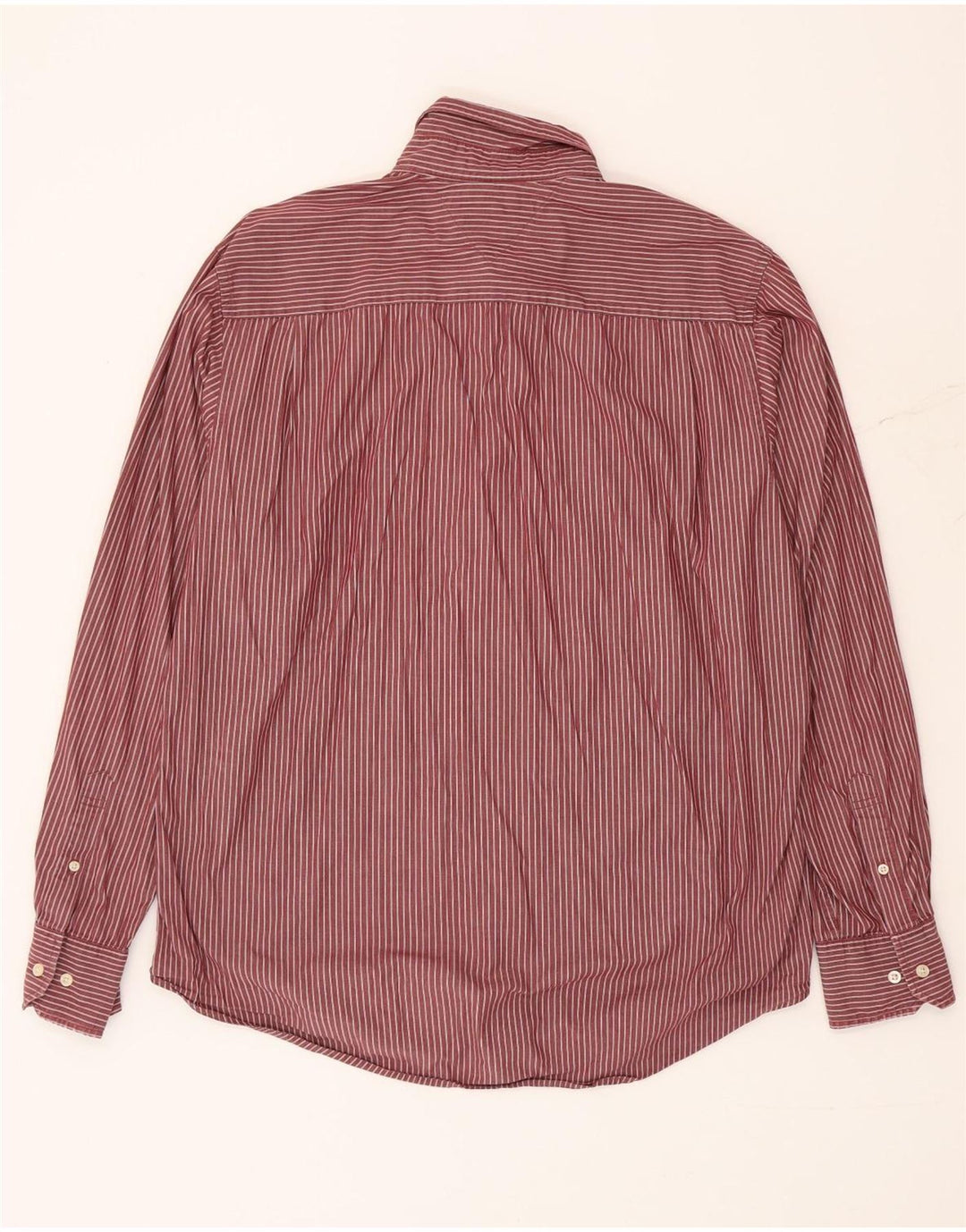 Tommy Hilfiger Mens Custom Fit Shirt Large Red Pinstripe