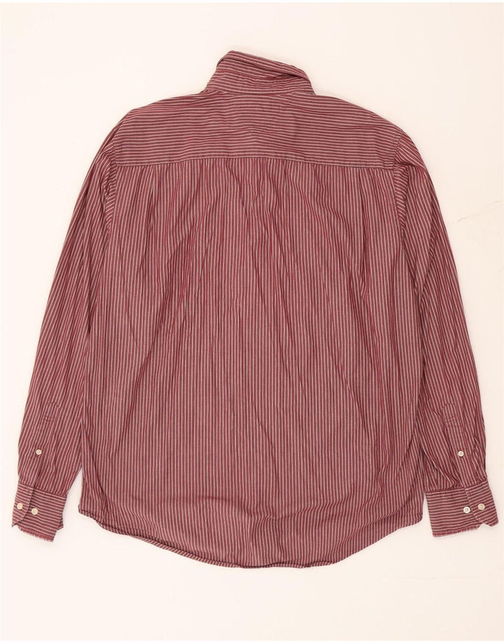 Tommy Hilfiger Mens Custom Fit Shirt Large Red Pinstripe