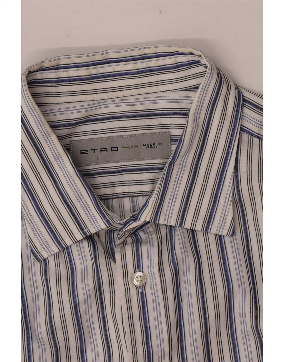 Etro Mens Short Sleeve Shirt Size 44 XL Multicoloured Striped