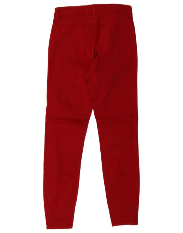 Zara Dame Z1975 Skinny Jeans EU 34 2XS W24 L27 Rød Bomuld