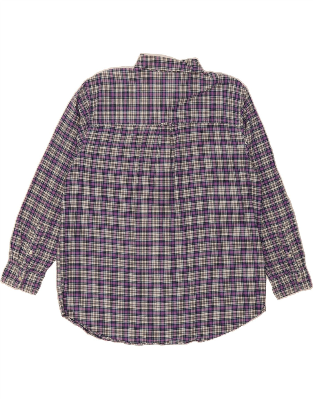CHAPS Mens Flannel Shirt XL Purple Check Cotton Vintage Chaps and Second-Hand Chaps from Messina Hembry 