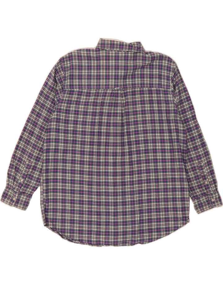 CHAPS Mens Flannel Shirt XL Purple Check Cotton Vintage Chaps and Second-Hand Chaps from Messina Hembry 