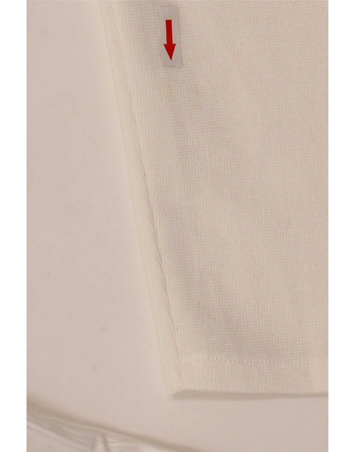 Zara Damen Langarm-Etuikleid UK 14 Mittelweißes Polyester