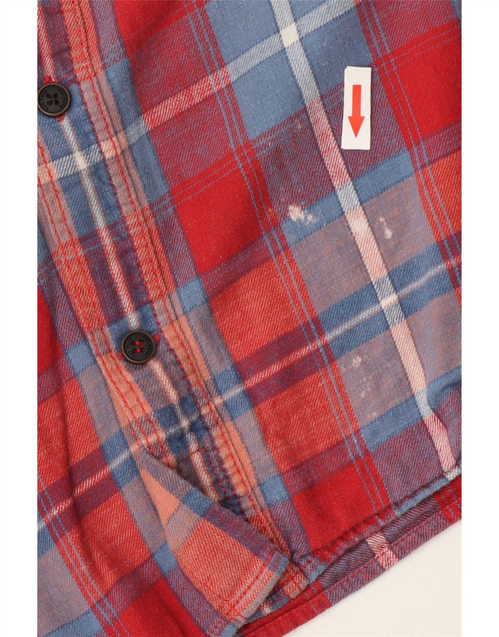 Fat Face Mens Flannel Shirt XL Red Check Cotton