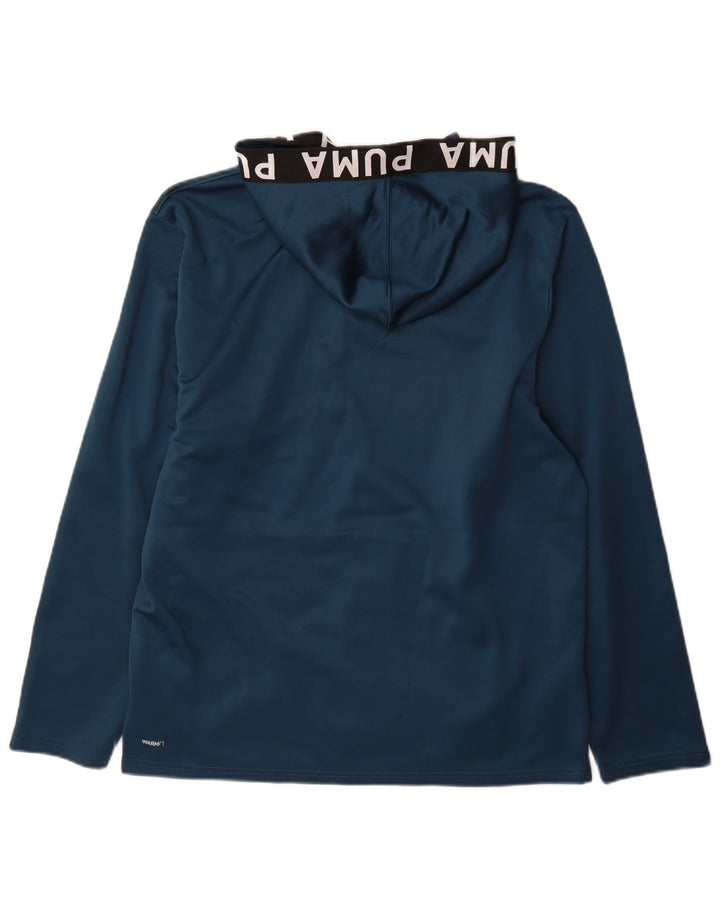Puma Herre grafisk hættetrøje Jumper Medium Marineblå Colourblock Polyester