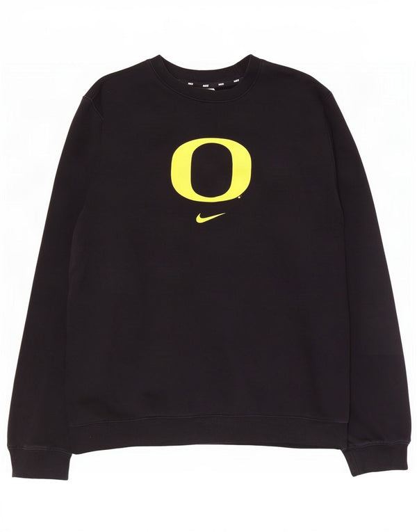 Nike Mens Oregon Ducks Graphic Sweatshirt Jumper Large Black Cotton