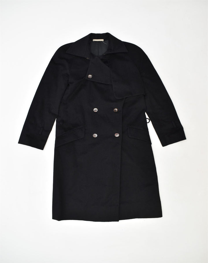 NINA RICCI Womens Double Breasted Coat UK 12  Medium Black Wool | Vintage | Thrift | Second-Hand | Used Clothing | Messina Hembry 