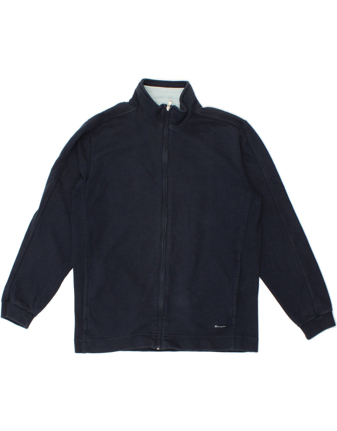 CHAMPION Womens Tracksuit Top Jacket UK 14 Medium Navy Blue Cotton Vintage Champion and Second-Hand Champion from Messina Hembry 