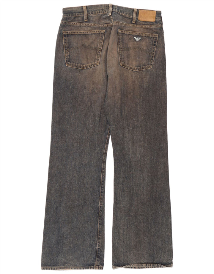 Armani Womens Bootcut Jeans W34 L32 Navy Blue Cotton