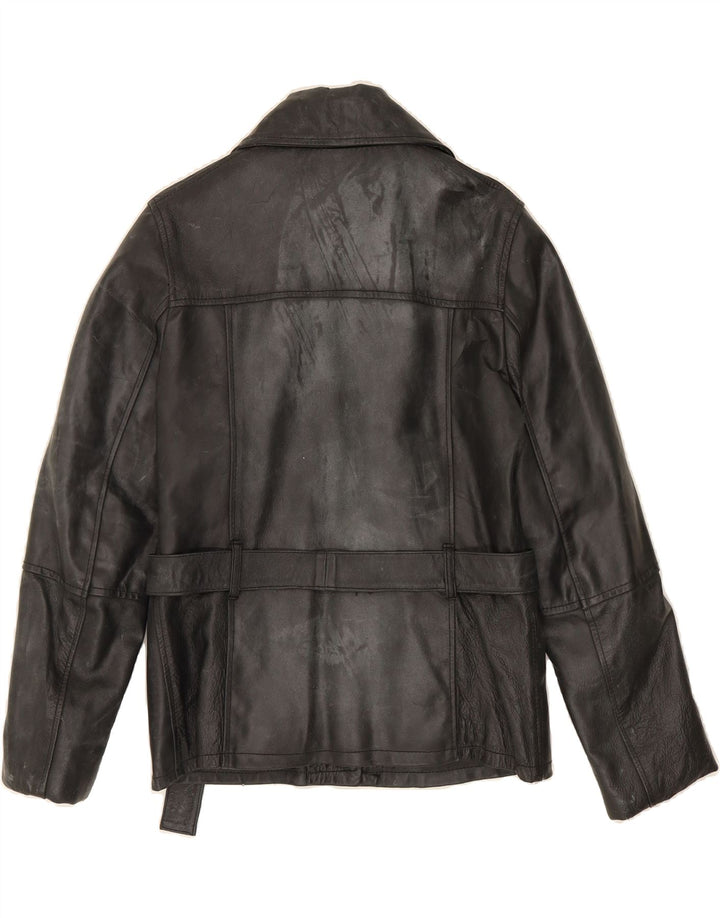 BAYSIDE Womens Leather Jacket UK 14 Medium Black Leather Vintage Bayside and Second-Hand Bayside from Messina Hembry 