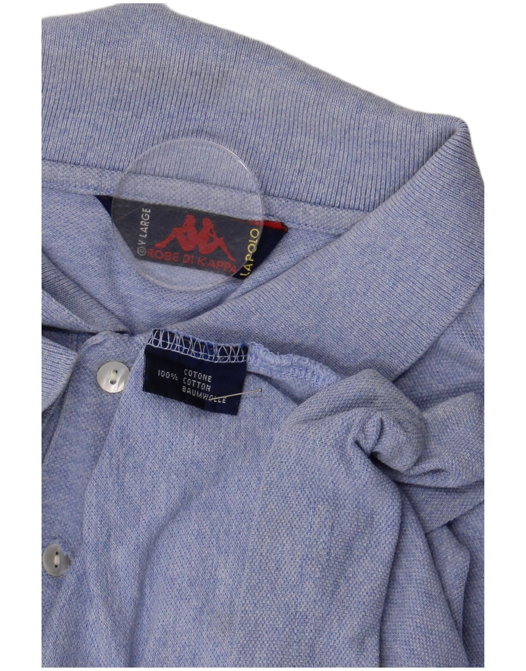 Kappa Mens Polo Shirt Large Blue Cotton