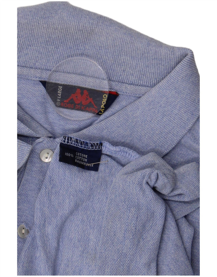 Kappa Mens Polo Shirt Large Blue Cotton