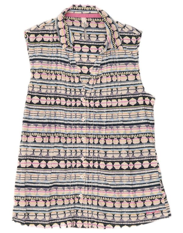 Blusa feminina Weird Fish UK 12 média multicolorida geométrica