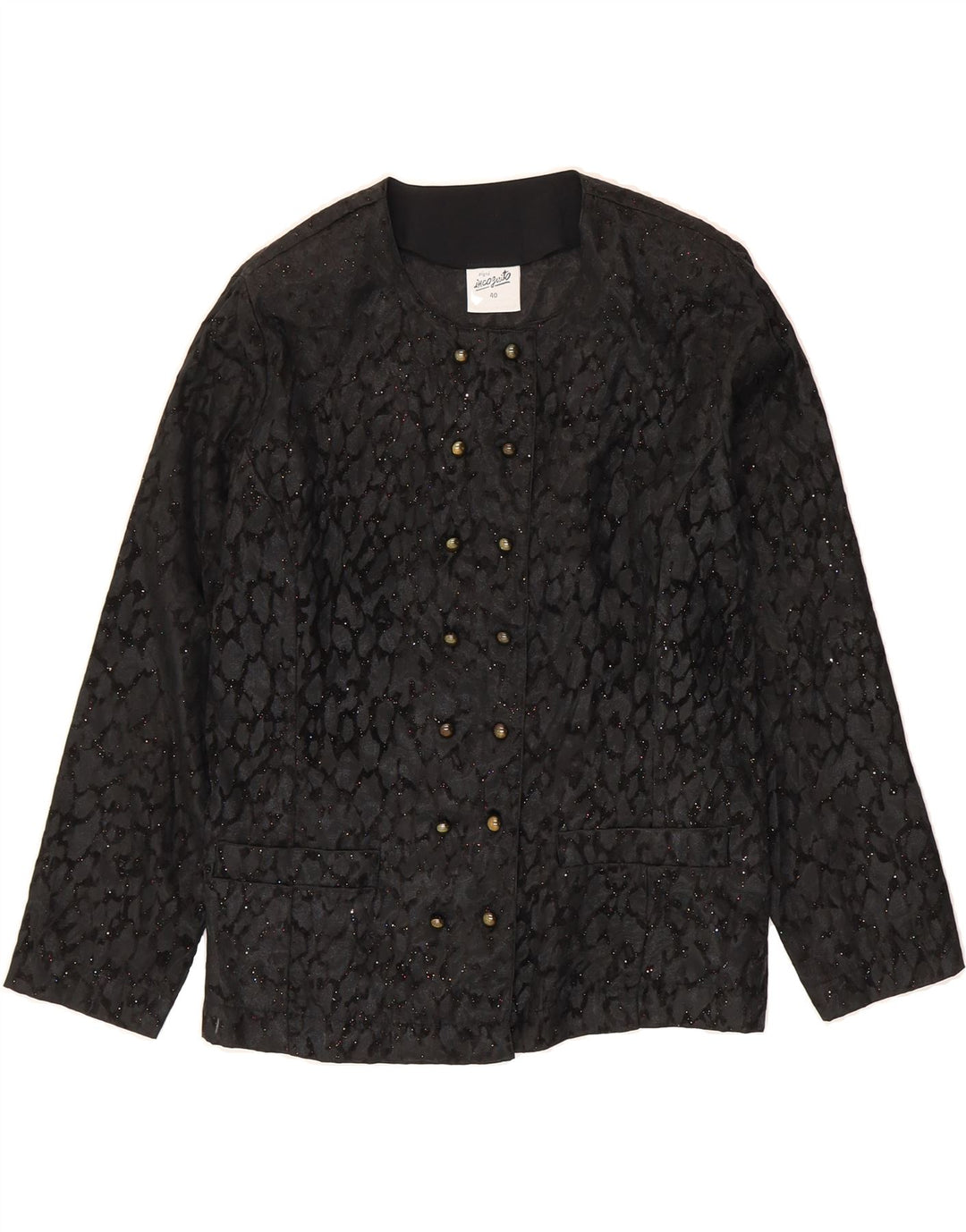 INCOGNITO Womens Shirt Blouse EU 40 Medium Black Animal Print Vintage Incognito and Second-Hand Incognito from Messina Hembry 