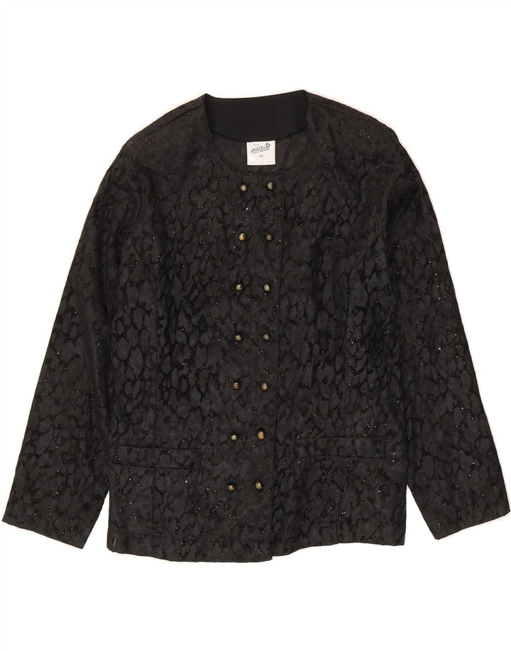 INCOGNITO Womens Shirt Blouse EU 40 Medium Black Animal Print Vintage Incognito and Second-Hand Incognito from Messina Hembry 