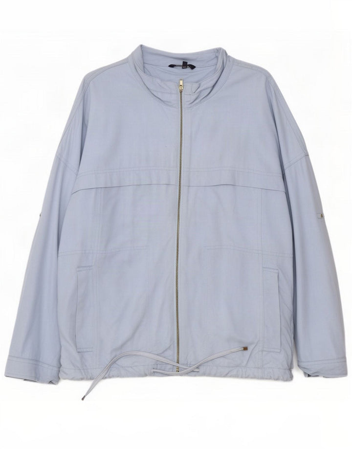 Marks & Spencer Oversized bomberjakke til kvinder DK 12 Medium Blue Viscose