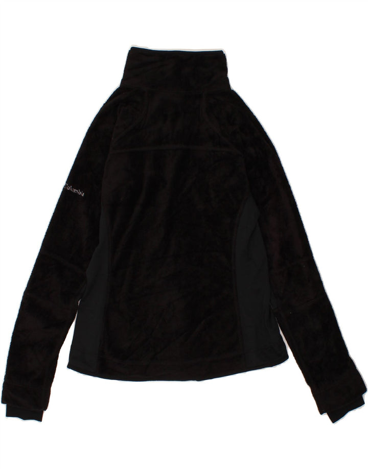 COLUMBIA Womens Fleece Jacket UK 14 Medium Black Colourblock Polyester Vintage Columbia and Second-Hand Columbia from Messina Hembry 