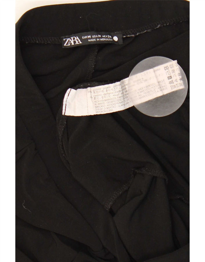 Zara Womens Slim Casual Trousers Medium W28 L34 Black Polyester