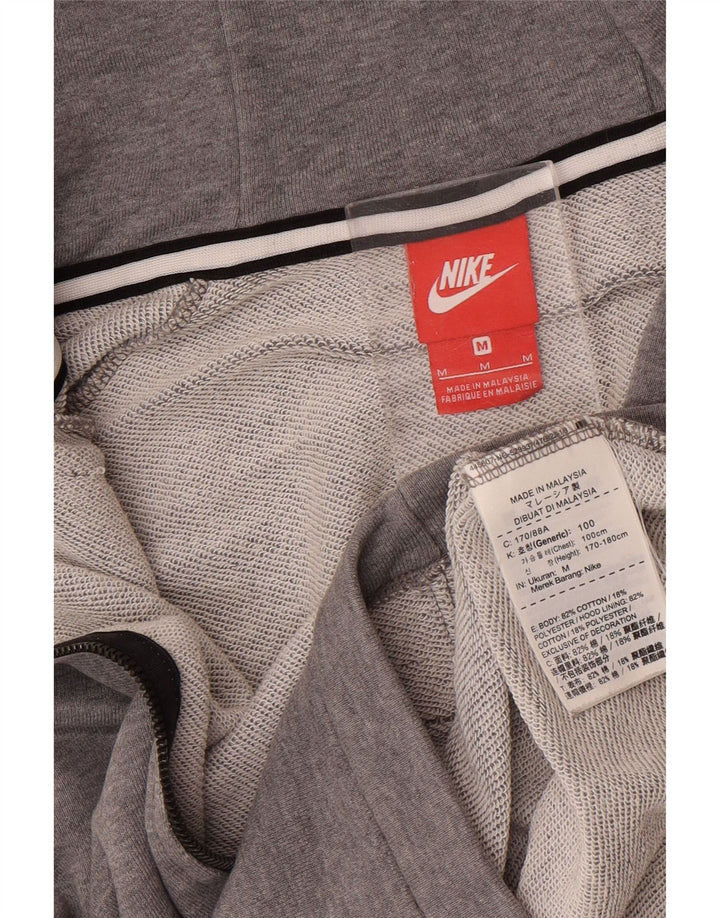 Nike Mens Zip Hoodie Sweater Medium Grey Cotton