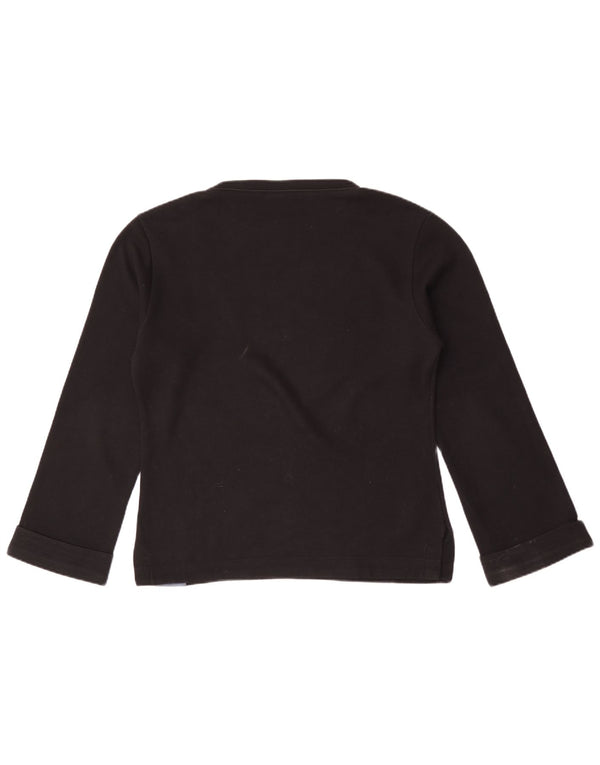 Belfe Womens Top Long Sleeve UK 12 Medium Black Polyester