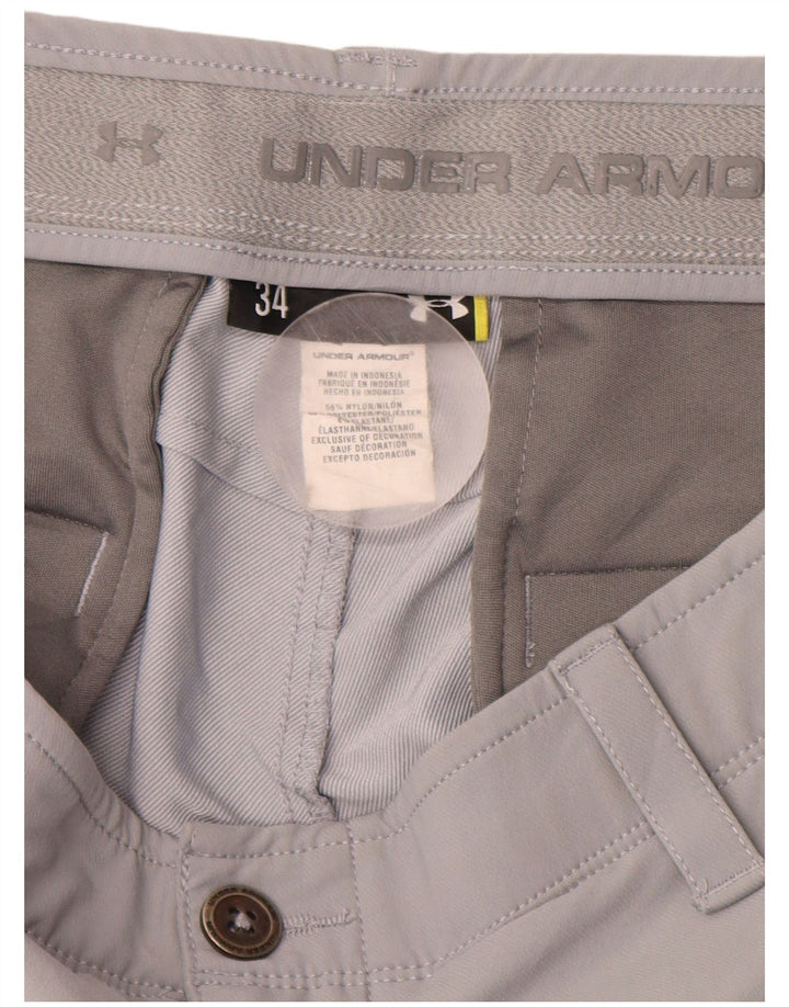 UMBRO Mens Chino Shorts W34 Large Grey Nylon